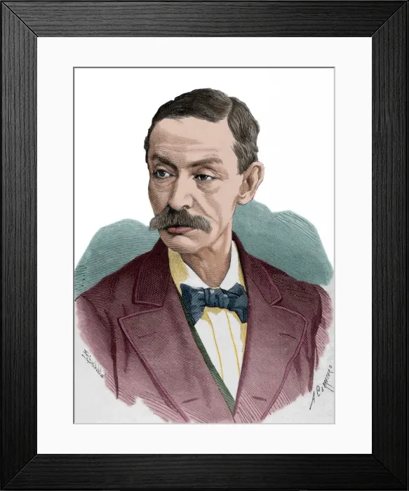 Framed Print : Antonio Aguilar Marocho. Colored engraving Framed Print : Antonio Aguilar Marocho. Colored engraving