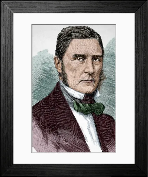 Framed Print : Francois Gabriel, Count of Bray (1765-1832). Colored engravi Framed Print : Francois Gabriel, Count of Bray (1765-1832). Colored engravi