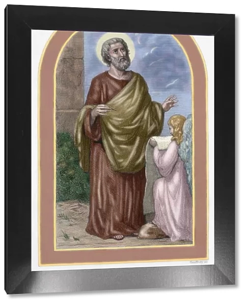 Matthew the Apostle also known as Saint Matthew. Colored eng
