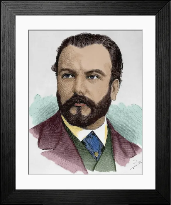 Framed Print : Salvador Albacete (1827-1890). Colored engraving Framed Print : Salvador Albacete (1827-1890). Colored engraving