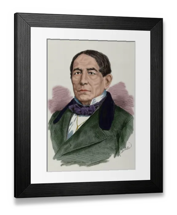 Framed Print : Ramon Maria Calatrava (1786-1876). Colored engraving Framed Print : Ramon Maria Calatrava (1786-1876). Colored engraving