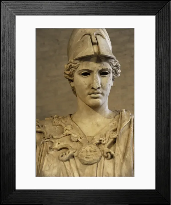 Framed Print : Bust of Athena. Roman sculpture after original of about 420 Framed Print : Bust of Athena. Roman sculpture after original of about 420