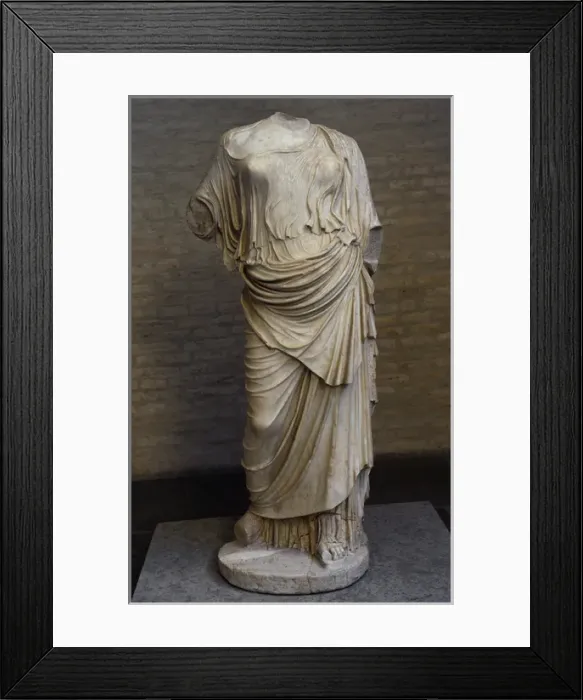 Framed Print : Statue of a goddess. Roman work after original about 420 BC Framed Print : Statue of a goddess. Roman work after original about 420 BC