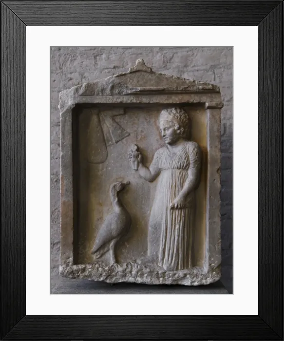 Framed Print : Greek art. Grave of Plangon doll. About 310 BC Framed Print : Greek art. Grave of Plangon doll. About 310 BC