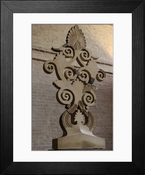 Framed Print : Aphaia Temple on Aegina. Large palmette-tendril ornament. 5t Framed Print : Aphaia Temple on Aegina. Large palmette-tendril ornament. 5t