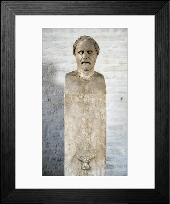 Framed Print : Demosthenes (384-322 BC). Roman bust Framed Print : Demosthenes (384-322 BC). Roman bust