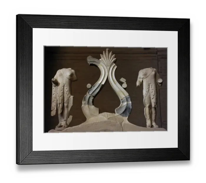 Framed Print : Central coronation of the west pediment of the Temple of Aeg Framed Print : Central coronation of the west pediment of the Temple of Aeg