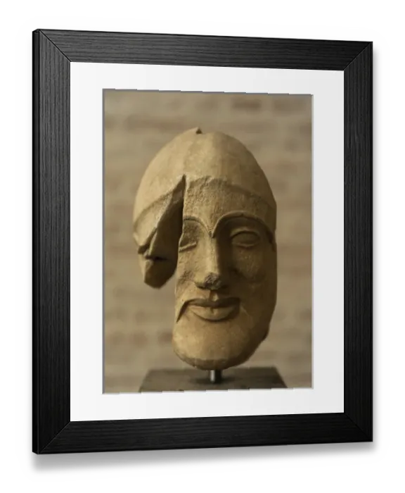 Framed Print : Head of an archer. East Pediments Group of the Temple of Ae Framed Print : Head of an archer. East Pediments Group of the Temple of Ae