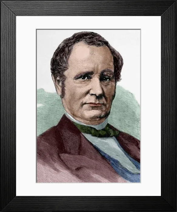 Framed Print : Thomas Andrews Hendricks (1819-1885). Engraving. Colored Framed Print : Thomas Andrews Hendricks (1819-1885). Engraving. Colored