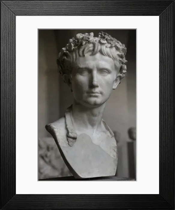 Framed Print : Augustus (63 BC A?i? 14 AD). The first Emperor. Augustus we Framed Print : Augustus (63 BC A?i? 14 AD). The first Emperor. Augustus we