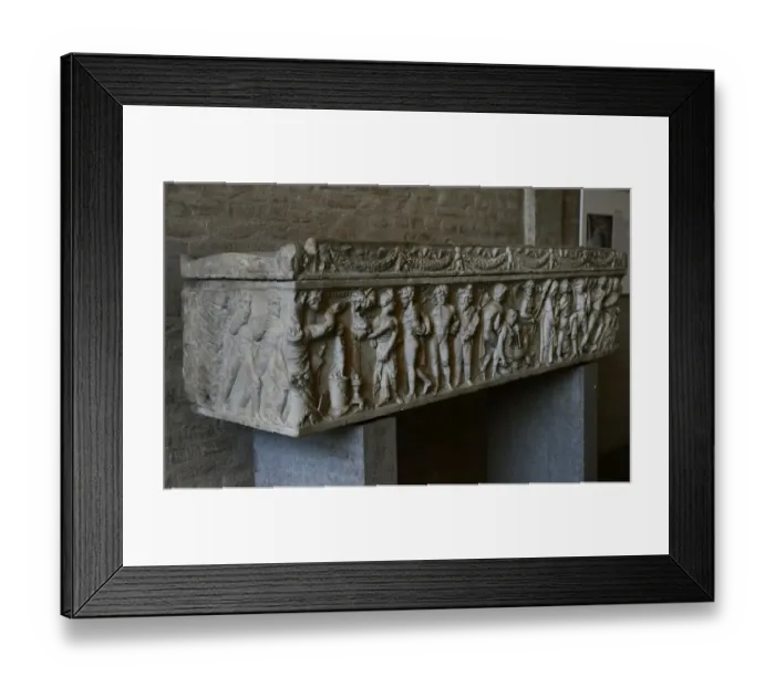 Framed Print : Roman sarcophagus. About 140 AD. Orestes and Iphigenia among Framed Print : Roman sarcophagus. About 140 AD. Orestes and Iphigenia among