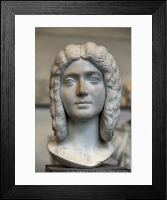 Framed Print : Head of woman. About 200 AD Framed Print : Head of woman. About 200 AD