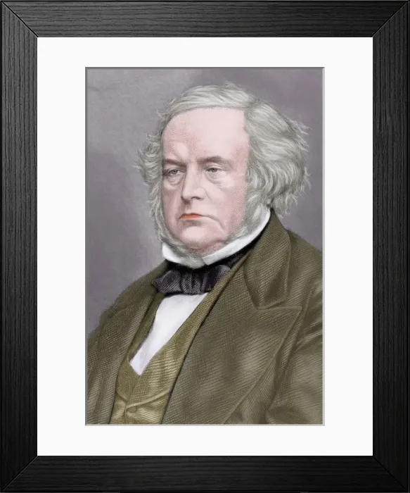 Framed Print : John Bright (1811-1889). Colored engraving Framed Print : John Bright (1811-1889). Colored engraving