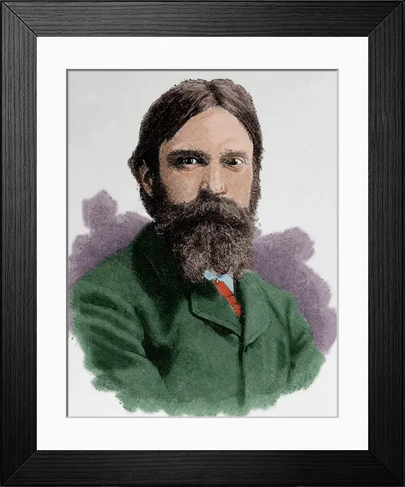 Framed Print : Hubert von Herkomer (1849-1914). Engraving. Colored Framed Print : Hubert von Herkomer (1849-1914). Engraving. Colored