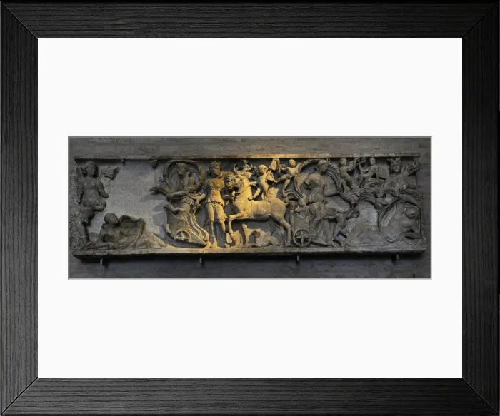 Framed Print : Roman sarcophagus. About 180 AD. The moon goddes Selene Framed Print : Roman sarcophagus. About 180 AD. The moon goddes Selene