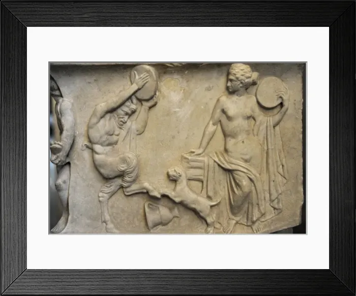 Framed Print : Roman sarcophagus. About 140 AD. Marriage of Dionysus and Ad Framed Print : Roman sarcophagus. About 140 AD. Marriage of Dionysus and Ad