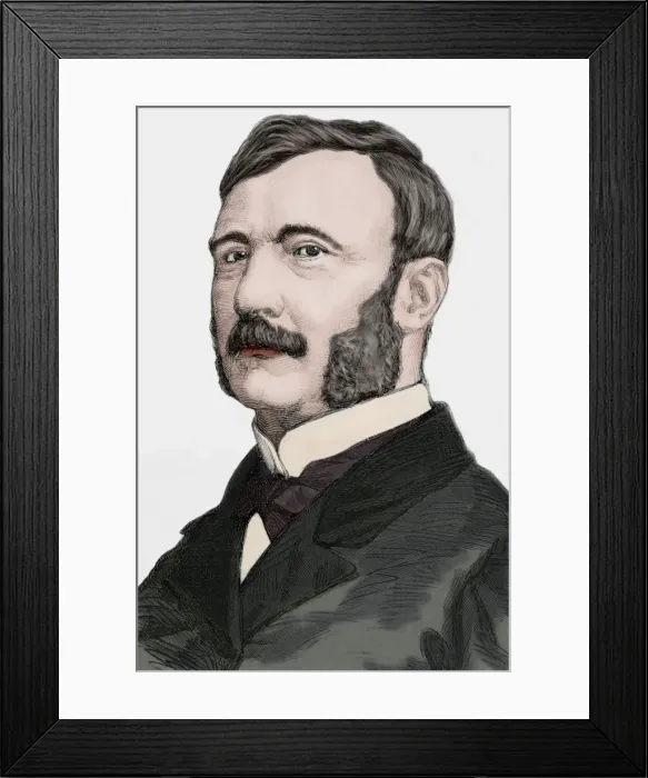 Framed Print : Jules Louis Joseph Brame (1808-1878). Colored engraving Framed Print : Jules Louis Joseph Brame (1808-1878). Colored engraving