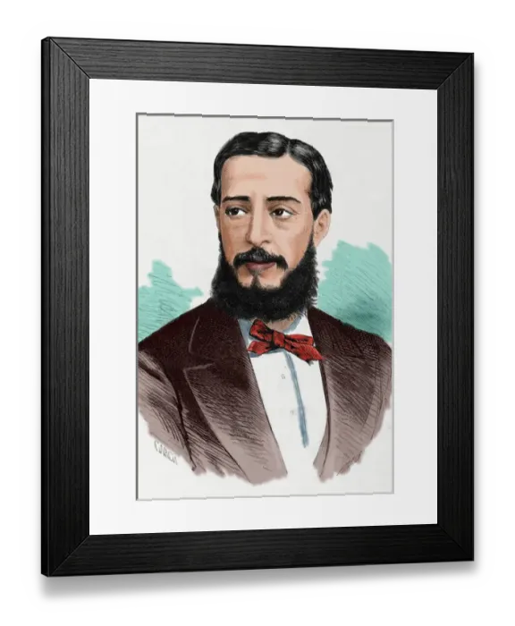 Framed Print : Angel Carvajal y Fernandez de Cordoba (1841-1898). Engraving Framed Print : Angel Carvajal y Fernandez de Cordoba (1841-1898). Engraving