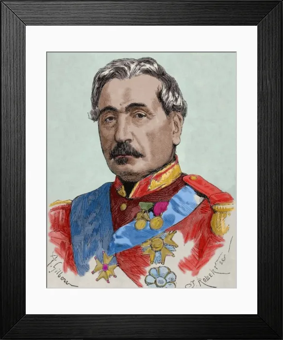 Framed Print : Charles Cousin-Montauban (1796-1878). Engraving. Colored Framed Print : Charles Cousin-Montauban (1796-1878). Engraving. Colored