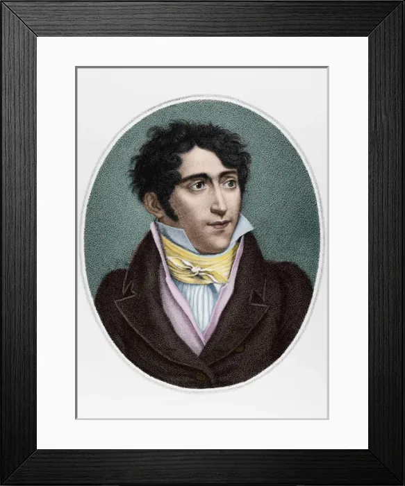 Framed Print : Jean Coralli (1779-1854). Engraving. Colored Framed Print : Jean Coralli (1779-1854). Engraving. Colored