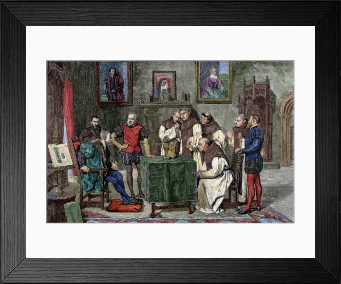 Framed Print : Charles I of Spain (1500-1558) at Yuste, Engraving. Colored Framed Print : Charles I of Spain (1500-1558) at Yuste, Engraving. Colored