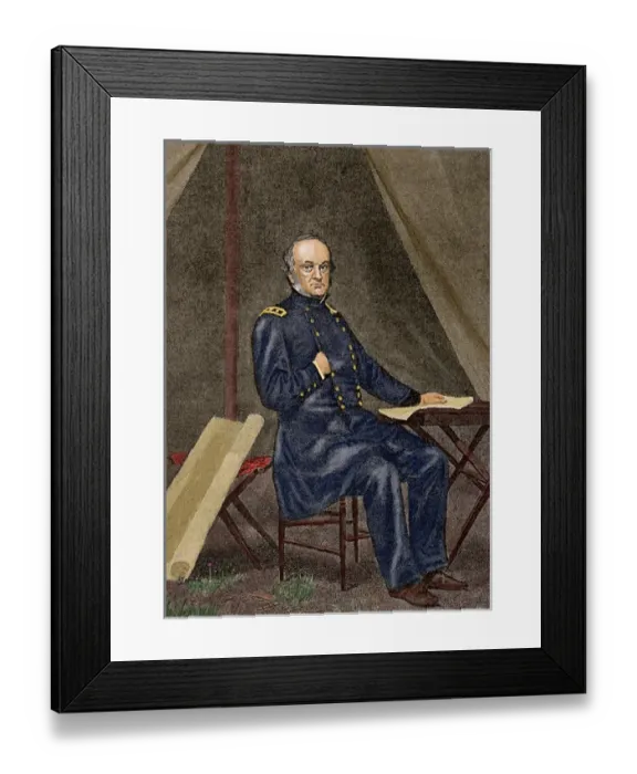 Framed Print : Henry Wager Halleck (1815 A?o??n? 1872). Was a United Stat Framed Print : Henry Wager Halleck (1815 A?o??n? 1872). Was a United Stat