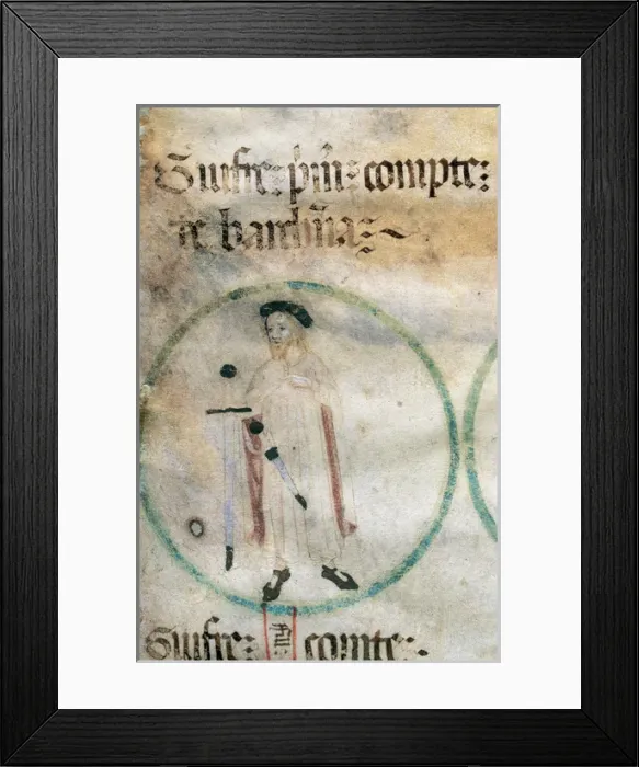 Framed Print : Wilfred I the Hairy (840-897). Parchment Framed Print : Wilfred I the Hairy (840-897). Parchment