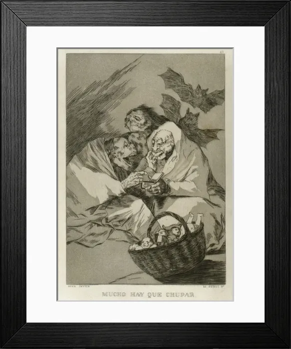 Framed Print : Los Caprichos by Francisco de Goya (1746-1828) Framed Print : Los Caprichos by Francisco de Goya (1746-1828)