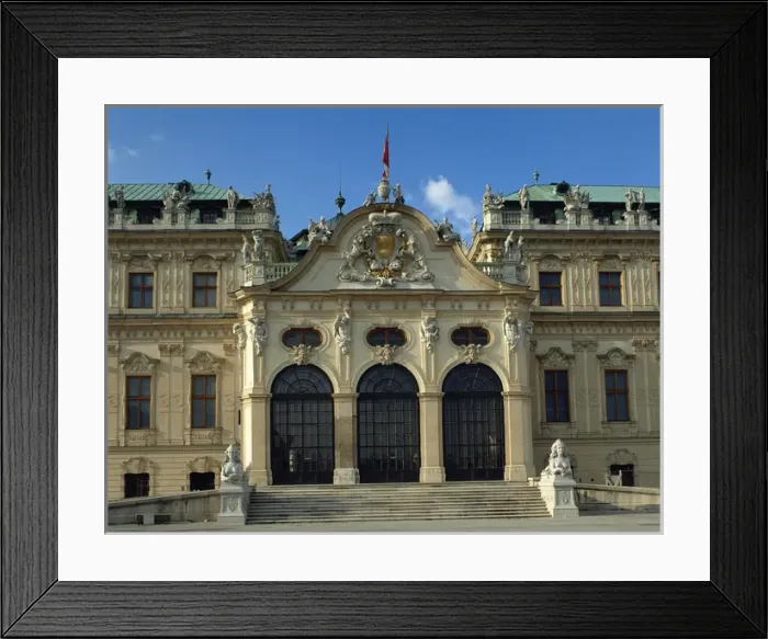 Framed Print : Austria. Vienna. Belvedere. Upper Belvedere. 1717-1723. By H Framed Print : Austria. Vienna. Belvedere. Upper Belvedere. 1717-1723. By H