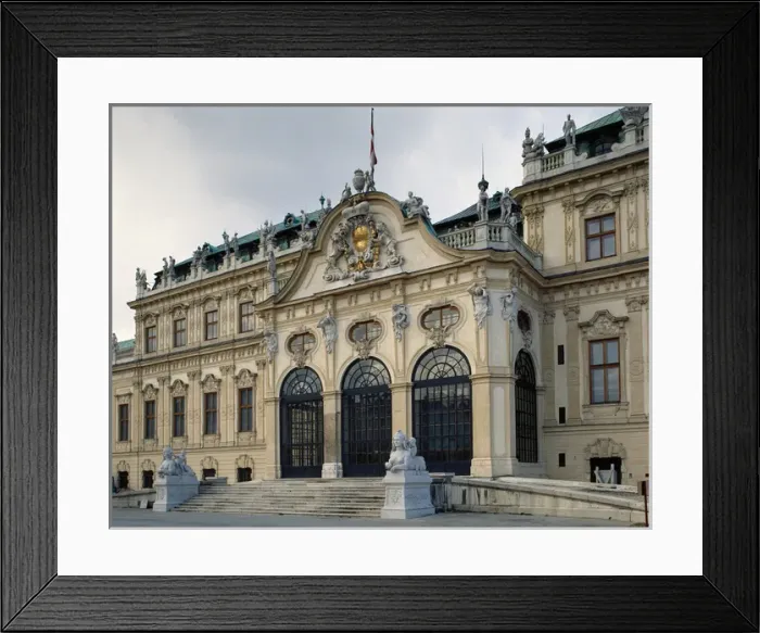 Framed Print : Austria. Vienna. Belvedere. Upper Belvedere. 1717-1723. By H Framed Print : Austria. Vienna. Belvedere. Upper Belvedere. 1717-1723. By H