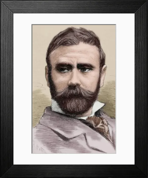 Framed Print : Antonio Cortina (1841-1890). Engraving. Colored