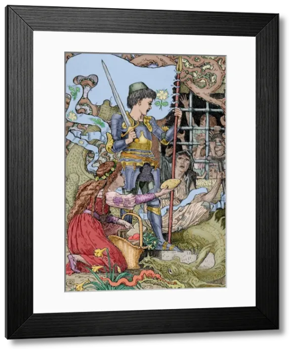 Framed Print : The Young King. Illustration by Walter Crane (1845-1915). Co Framed Print : The Young King. Illustration by Walter Crane (1845-1915). Co