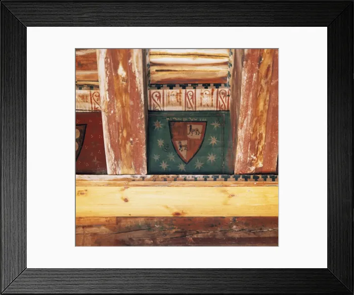 Framed Print : Chapel of Saint Roman. Paneled wooden ceiling. Detail. Spain Framed Print : Chapel of Saint Roman. Paneled wooden ceiling. Detail. Spain