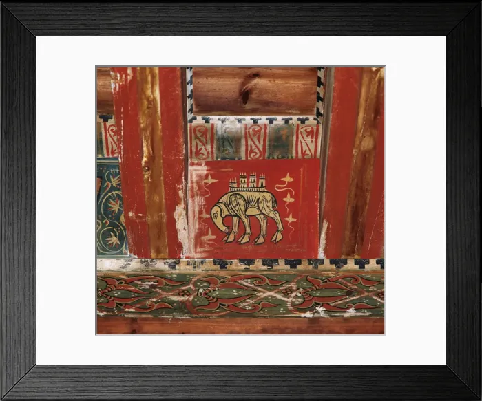 Framed Print : Chapel of Saint Roman. Paneled wooden ceiling. Detail. Spain Framed Print : Chapel of Saint Roman. Paneled wooden ceiling. Detail. Spain