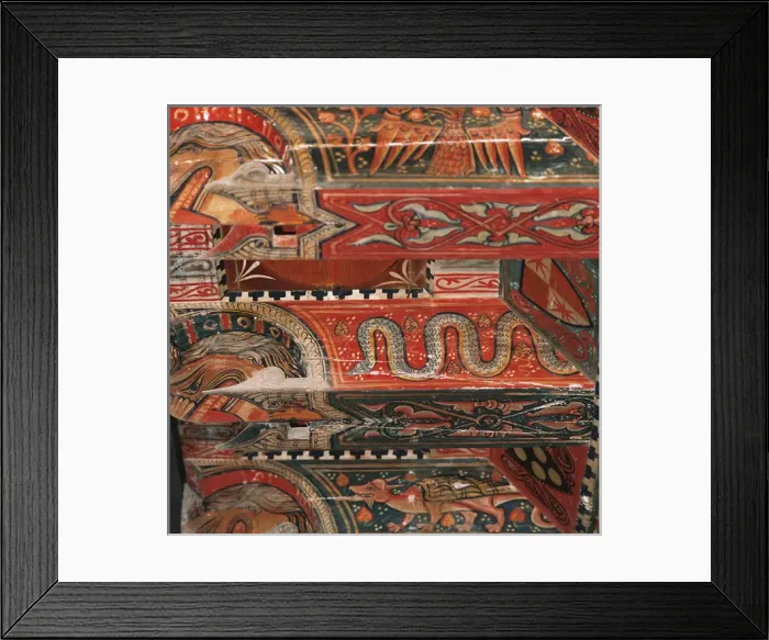 Framed Print : Chapel of Saint Roman. Paneled wooden ceiling. Detail. Spain Framed Print : Chapel of Saint Roman. Paneled wooden ceiling. Detail. Spain