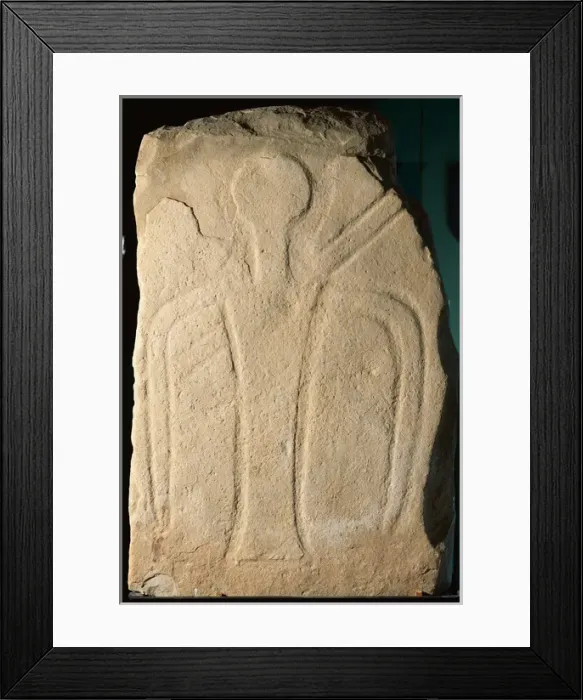 Framed Print : Preixana Stela. Bronze Age. Argar Culture (2000-1500 BC). Sp Framed Print : Preixana Stela. Bronze Age. Argar Culture (2000-1500 BC). Sp
