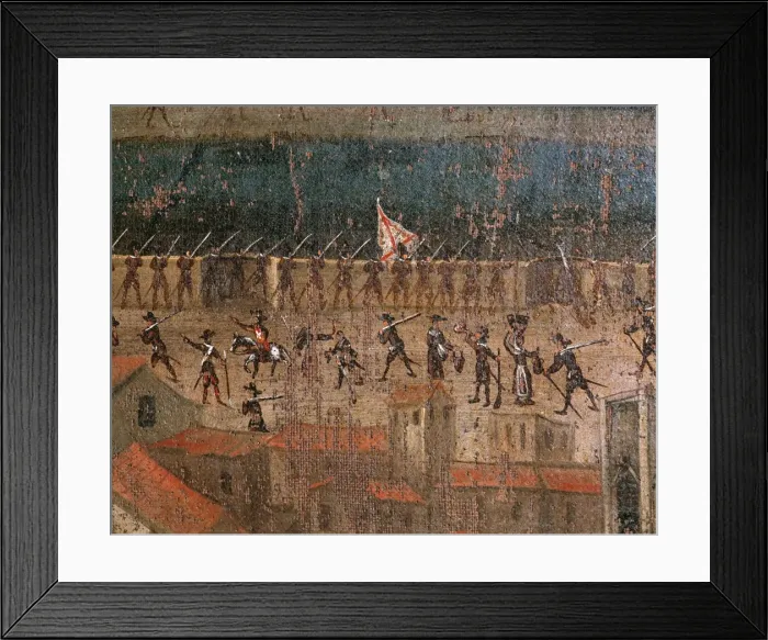 Framed Print : Site of the city of Barcelona, 1705. Anonymous Framed Print : Site of the city of Barcelona, 1705. Anonymous