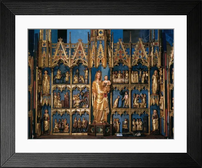 Framed Print : Altarpiece of the Virgin of the Star. 14th century. Spain Framed Print : Altarpiece of the Virgin of the Star. 14th century. Spain