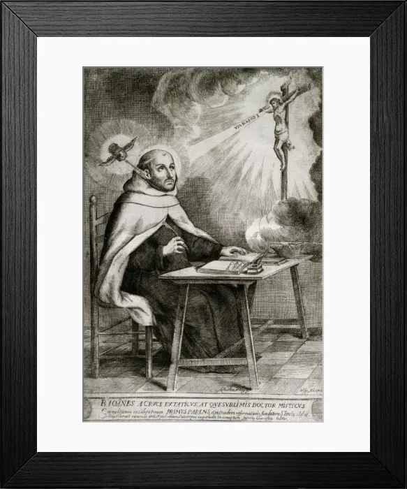 Framed Print : Saint John of the Cross (1542-1591). Engraving Framed Print : Saint John of the Cross (1542-1591). Engraving