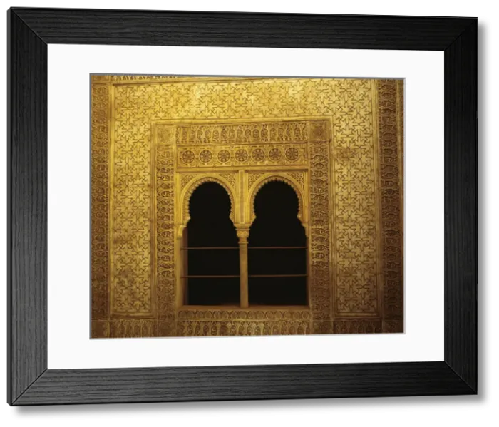 Framed Print : Spain. Granada. The Alhambra. The Infants Tower. Window. De Framed Print : Spain. Granada. The Alhambra. The Infants Tower. Window. De