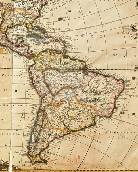 Map of America. Nova Totius Americae Descriptio by Frederik
