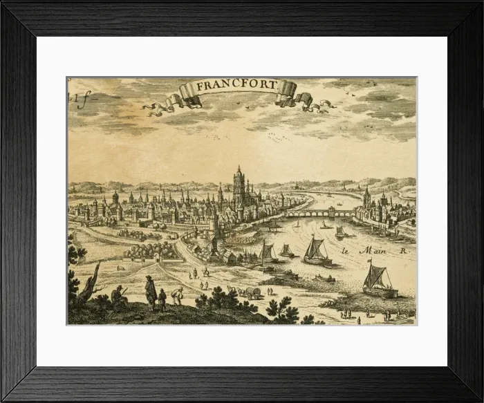 Framed Print : Germany. Frankfurt. Engraving. 17th century Framed Print : Germany. Frankfurt. Engraving. 17th century