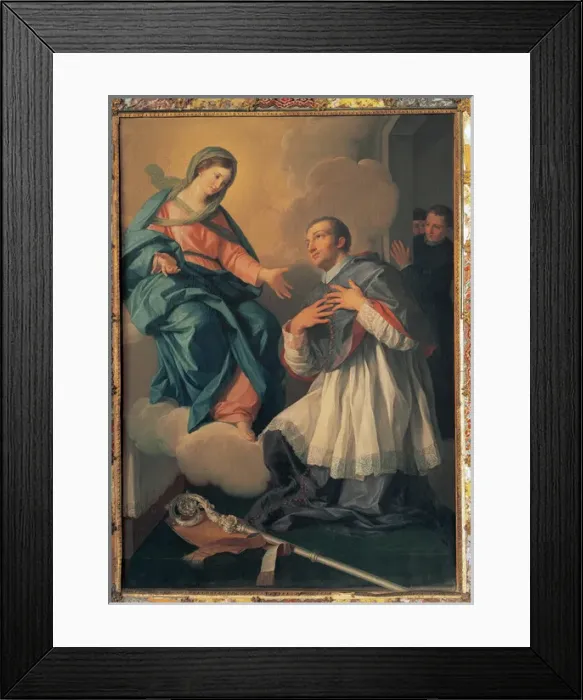 Framed Print : Apparition of the Virgin to the venerable Palafox by Mariano Framed Print : Apparition of the Virgin to the venerable Palafox by Mariano