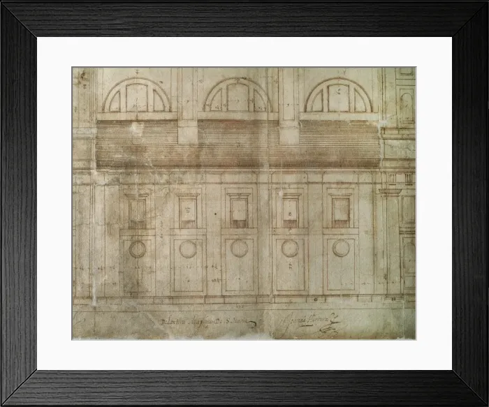 Framed Print : Exterior elevation of the facade of the Cathedral of Vallado Framed Print : Exterior elevation of the facade of the Cathedral of Vallado
