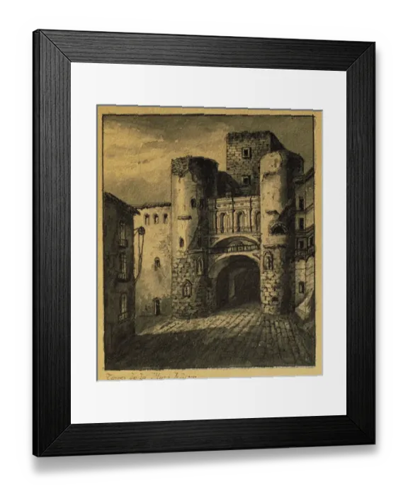 Framed Print : Spain. Barcelona. Praetoria Gate. New Square (Plaza Nueva) Framed Print : Spain. Barcelona. Praetoria Gate. New Square (Plaza Nueva)