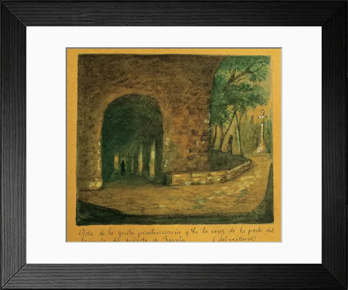 Framed Print : Spain. Barcelona. Sarrias Desert Monastery. Penance grotto Framed Print : Spain. Barcelona. Sarrias Desert Monastery. Penance grotto