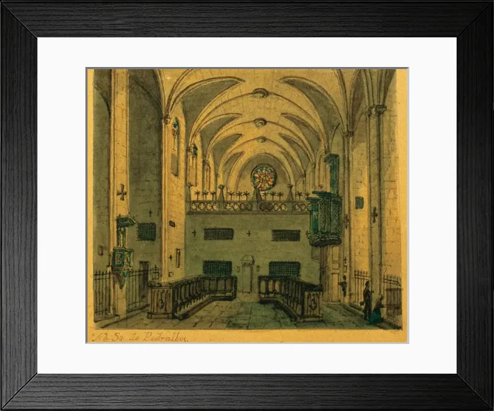 Framed Print : Spain. Barcelona. Monastery of Pedralbes. Church. Interior Framed Print : Spain. Barcelona. Monastery of Pedralbes. Church. Interior