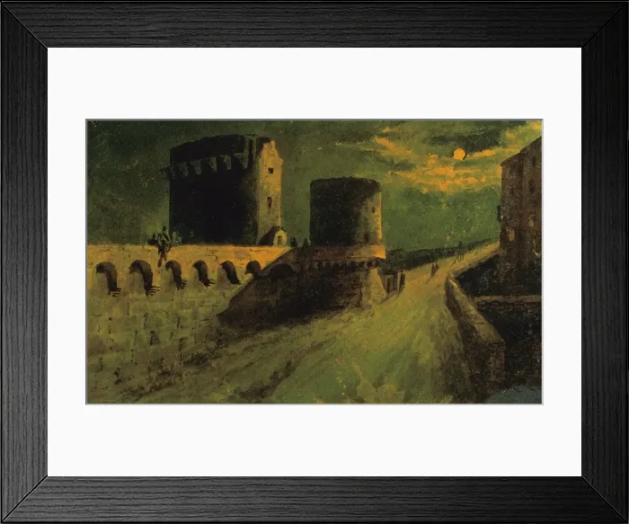 Framed Print : Spain. Barcelona. Wall and Towers of Canaletas. Drawing by G Framed Print : Spain. Barcelona. Wall and Towers of Canaletas. Drawing by G