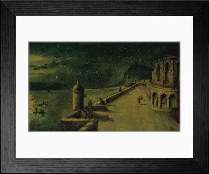 Framed Print : Spain. Barcelona. Wall of Sea, near of the Ramblas. At backg Framed Print : Spain. Barcelona. Wall of Sea, near of the Ramblas. At backg