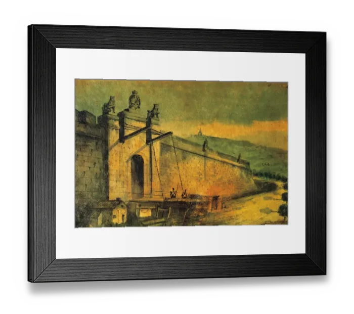 Framed Print : Spain. Barcelona. Gate of the walls. Drawing by G. Mosteyrin Framed Print : Spain. Barcelona. Gate of the walls. Drawing by G. Mosteyrin